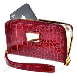   Crocodile Fashion Essential Zip Wallet Case For iPhone 4S 4 3G 3GS