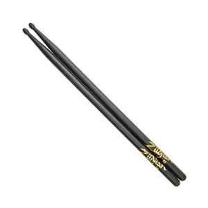  Hickory Series Drum Sticks With Black Finish 3A Nylon Tip 