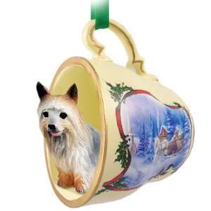  Silky Terrier Christmas Ornament Sleigh Ride Tea Cup: Pet 