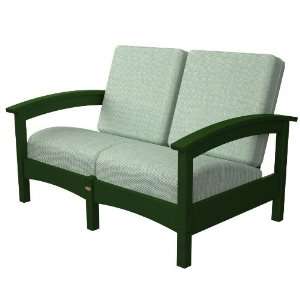  Trex Outdoor Rockport Club Settee in Rainforest Canopy 