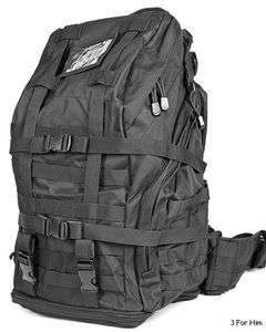 NcStar Tactical 3 Day Backpack Black Military Special Forces Swat 