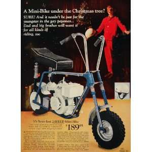  1969 Print Ad  2 Speed Mini Bike 4HP Motorbike 