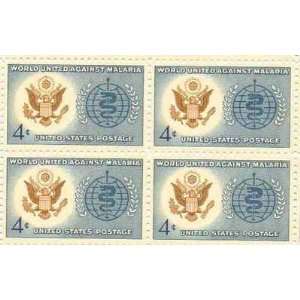 World United Against Malaria Set of 4 x 4 Cent US Postage Stamps Scot 