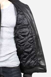   New Black Leather Military Bomber Jacket Urban Hip Hop M L XL  