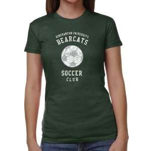 Binghamton Bearcats Ladies Club Juniors Tri Blend T Shirt   Green 