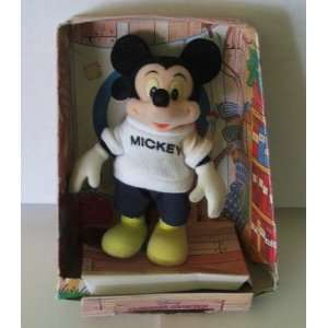 Vintage Disney Mickey Mouse 4 Felt Figure (Some Stains on Shirt)