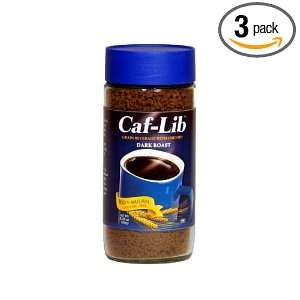 Caf Lib Dark Roast Grain Beverage, 5.25 Ounce Jars (Pack of 3)  