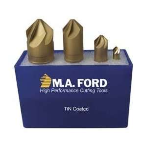  M.A. Ford 4pc 1/4 1 82d Tin Hss 6fl Countersink Set