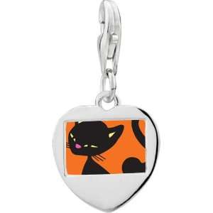   Silver Clasp Pendant Bombay Cat Photo Heart Charm: Pugster: Jewelry