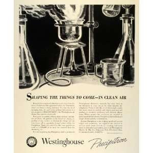 1942 Ad Precipitron Air Cleaner Westinghouse Beaker Science Supplies 