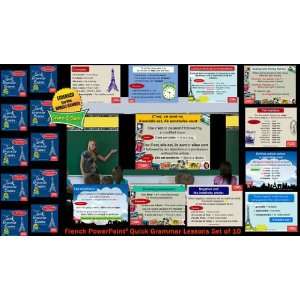  Quick Grammar Lessons French PowerPoint Set of 10 on 