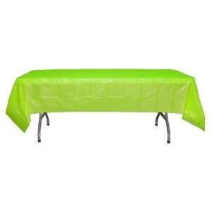  Lime Green Plastic Table Cover (54in. W. x 108in. L 