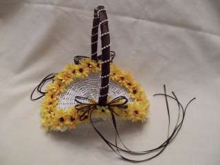 Wedding Flower Girl Mini Sunflower Basket  