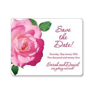   Stationery   Pink Rose Save the Date Cards