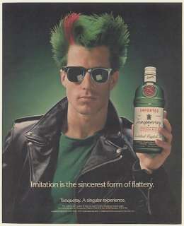   Gin Bottle Guy Hair Imitation is Sincerest Form of Flattery Ad  