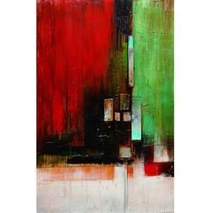   Fountain of Light I Hand Painted Abstract Wall Art: Home Improvement