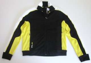 RLX Ralph Lauren Black Yellow Full Zip Fleece Logo Jacket L  