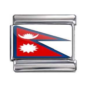  Italian Charms Original Nepal Flag Bracelet Link 