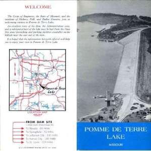  Pomme De Terre Lake & Dam Brochure 1978 Missouri 