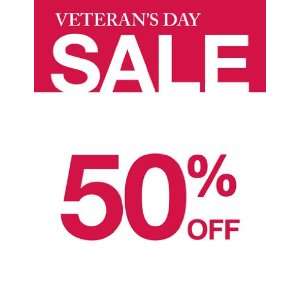  Veterans Day Sale Red Sign