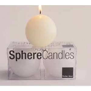 Design Ideas Sphere Candles, Box of 2, White