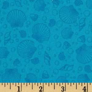   Wide Mermaids Seashells Blue Fabric By The Yard Arts, Crafts & Sewing