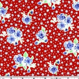 45 Wide Westminster Rambling Rose Red Fabric By The Yard 