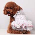 FORDOGS Pet Dog Clothes Formal Flower Wedding Dress Puppy Apparel 