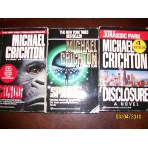  3 Michael Crichton Novels Michael Crichton Books