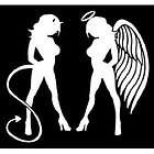 Sexy Angel and Devil Vinyl Wall Decal