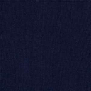 60 Wide 100% Organic Cotton Interlock Knit Navy Fabric 