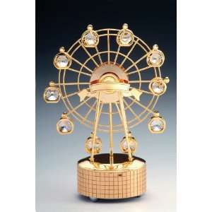  Ferris Wheel 24K Gold Swarovski Crystal Music Box