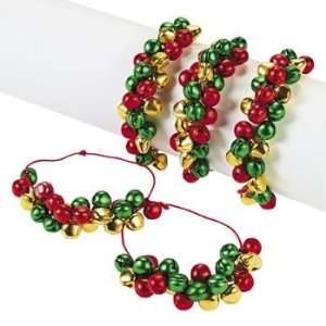    Multicolor Jingle Bell Bracelets   12 per unit: Toys & Games