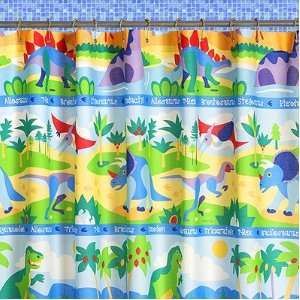  Olive Kids Dinosaurland Coordinating Kids Shower Curtain 