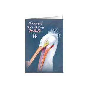  Happy 55th Birthday Wild Pelican Card Toys & Games