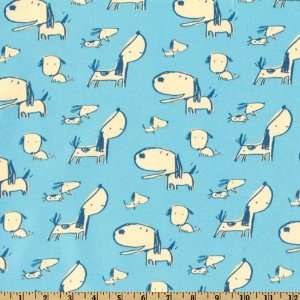  44 Wide Boys Will Be Boys Dogs Big Litlle Blue Fabric By 