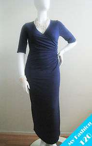 NEW Women Plus Size 1X 2X 3X Pretty 3/4 Sleeves Maxi Knit Casual Dress 
