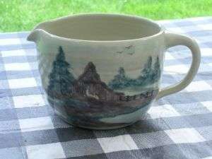 BATTER BOWL HAND PAINTED PINEY WOODS POTTERY TX  