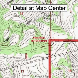  USGS Topographic Quadrangle Map   Dairy Ridge, Utah 