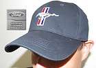 Ford Mustang Fitted Cap in Navy Cotton Twill, Pony Logo