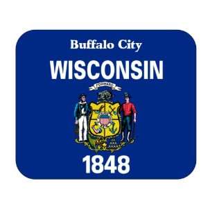  State Flag   Buffalo City, Wisconsin (WI) Mouse Pad 
