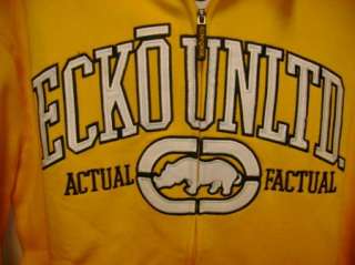 Ecko Unlimited Champ Hoodie Yellow/Blk NWT $59.50  