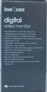 New Love N Care Video Sound Movement Baby Monitor  