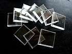 10 Clear Square Mineral Display Bases 1 1/4 Inch