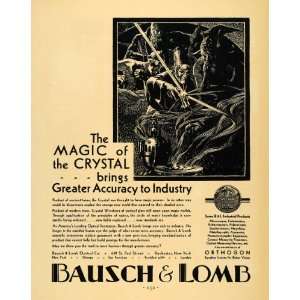  1930 Ad Bausch Lomb Optical Orthogon Eye Contact Lens 