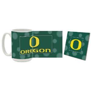  Oregon Ducks Polka Dot Mug and Coaster Combo
