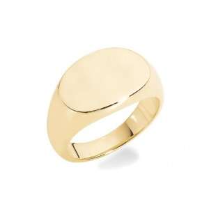   : Betteridge Collection 14k Gold Elongated Oval Signet Ring: Jewelry