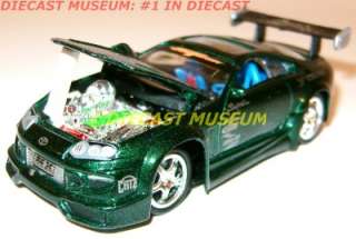   97 TOYOTA SUPRA GREEN LOOSE DIECAST MUSCLE MACHINES IMPORT TUNER NICE