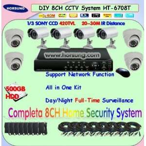   security surveillance system camera 500gb hdd ht 6708t: Camera & Photo