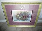 LENA LIU FRUIT BASKET FRAMED DOUBLE MATTED PRINT SIGNED AND NUMBERED 